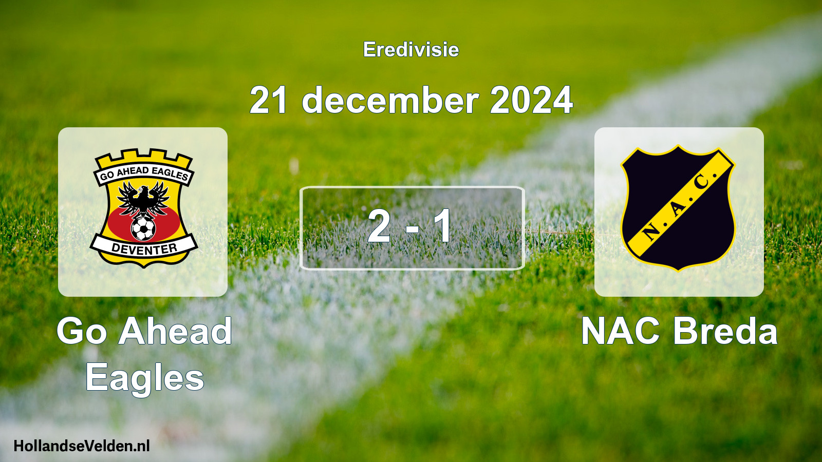 Total number of matches played: Go Ahead Eagles - NAC Breda 2 - 1 (21 December 2024)