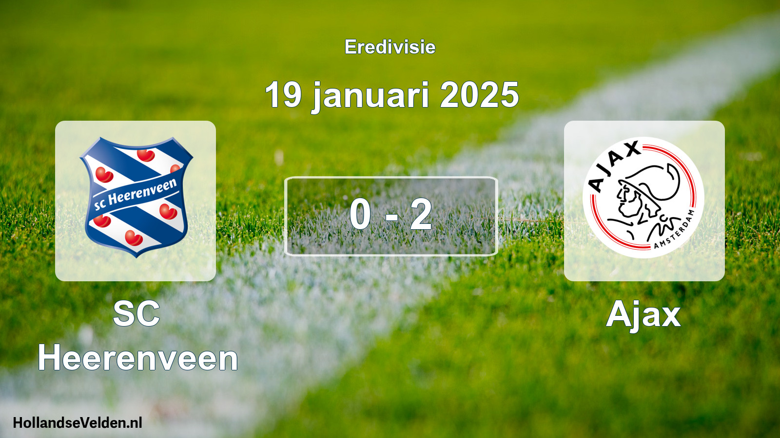 Total number of matches played: SC Heerenveen - Ajax 0 - 2 (19 January 2025)