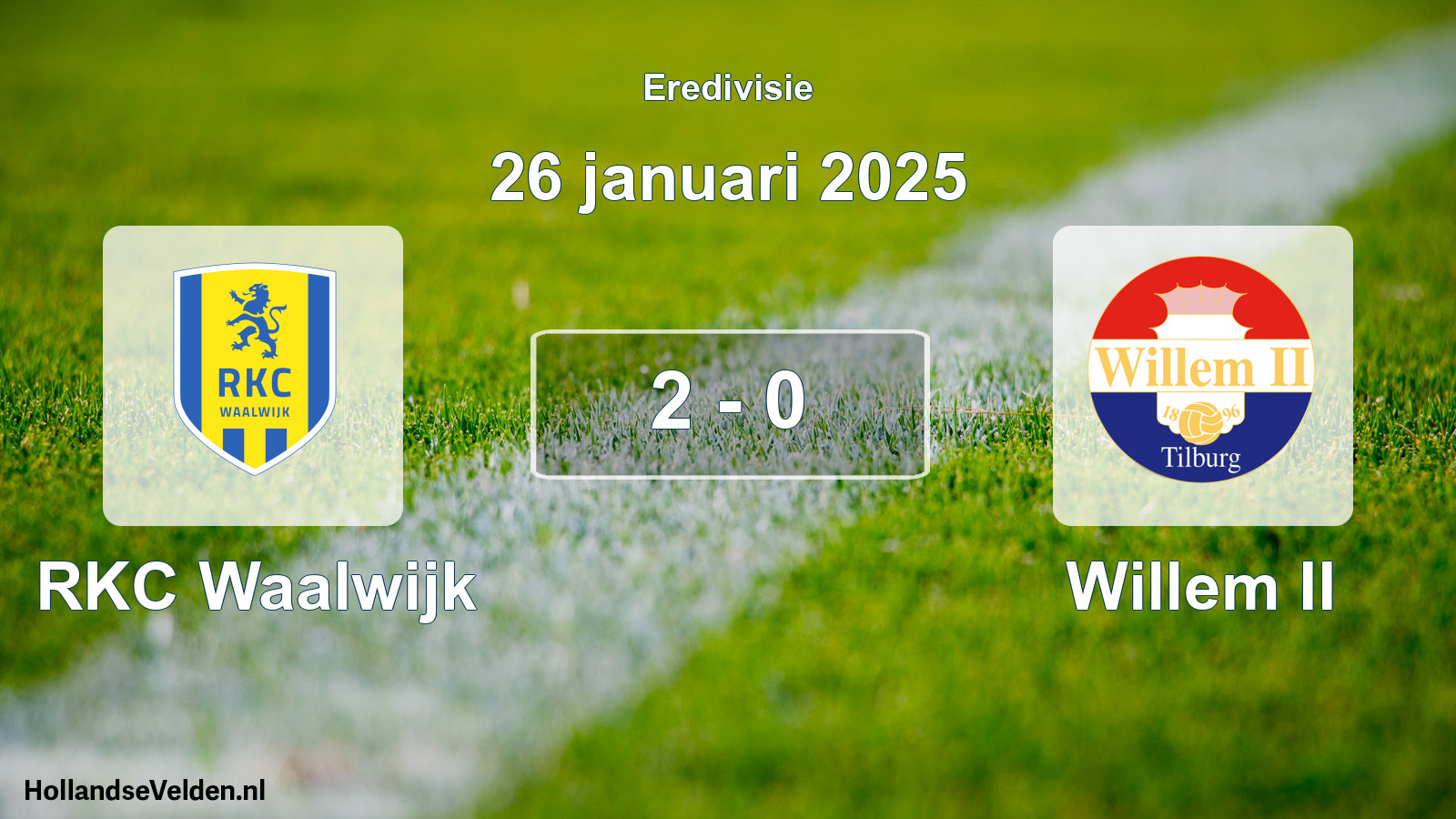 Total number of matches played: RKC Waalwijk - Willem II 2 - 0 (26 January 2025)