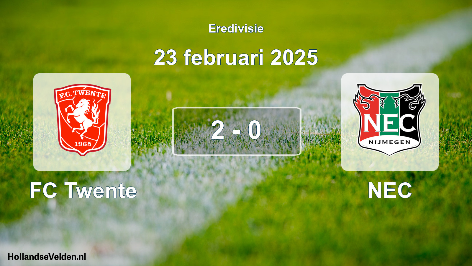 Total number of matches played: FC Twente - NEC 2 - 0 (23 February 2025)