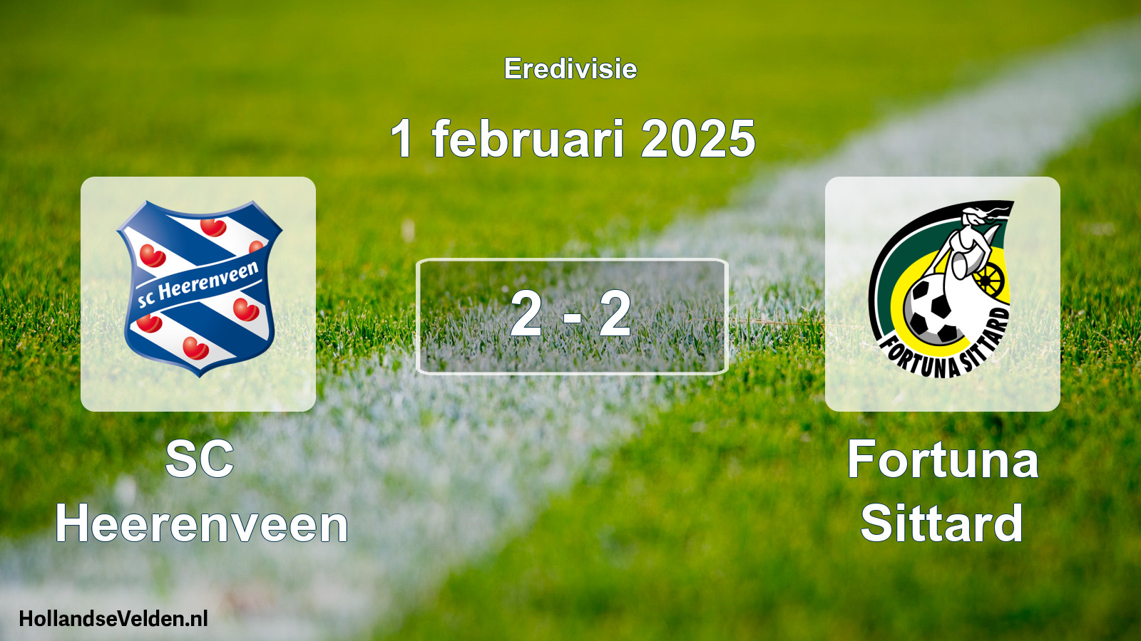 Total number of matches played: SC Heerenveen - Fortuna Sittard 2 - 2 (1 February 2025)