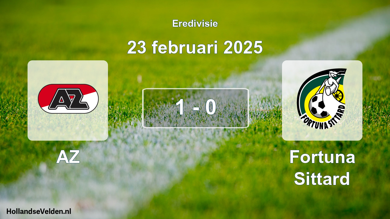 Total number of matches played: AZ - Fortuna Sittard 1 - 0 (23 February 2025)