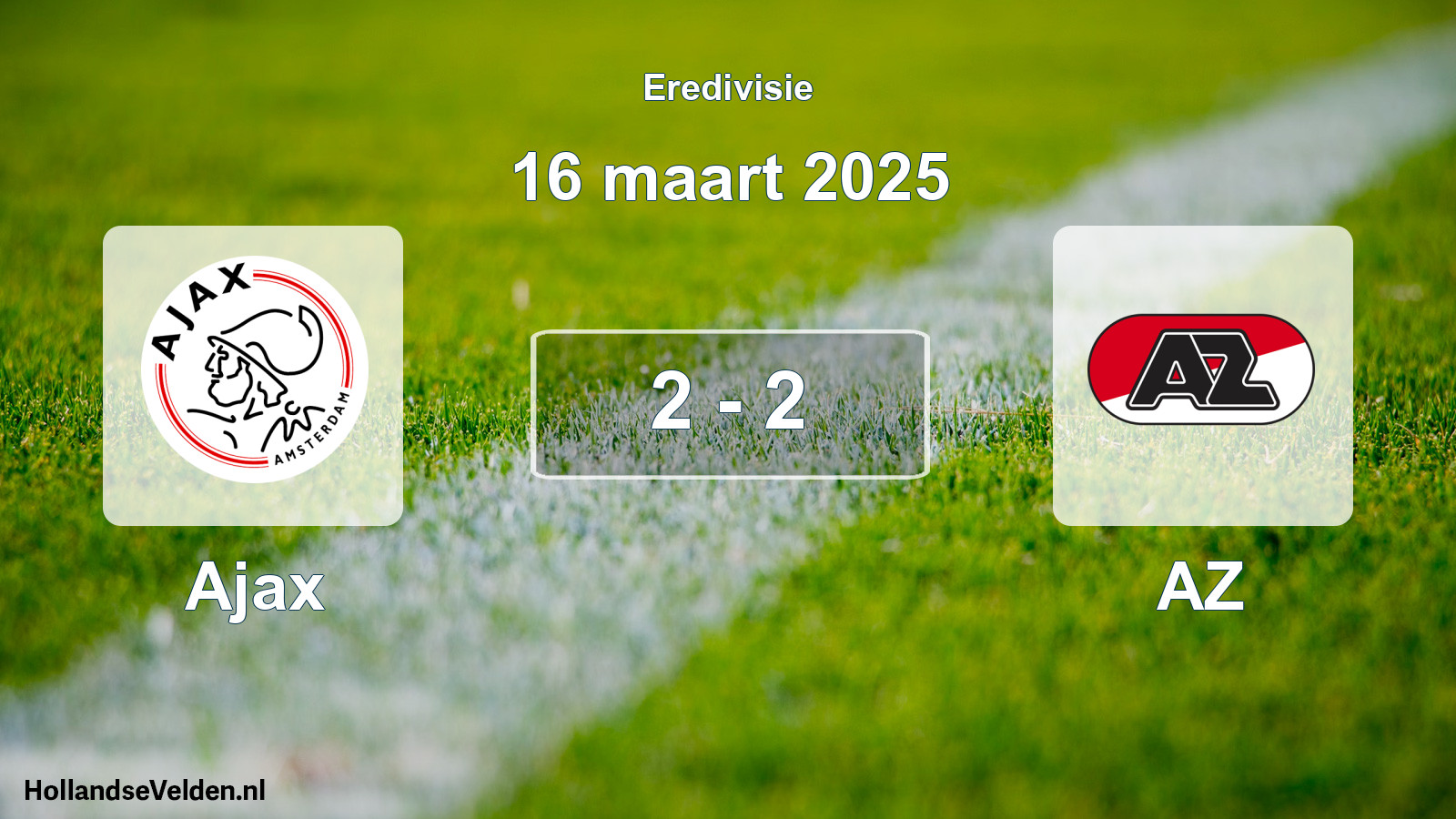 Total number of matches played: Ajax - AZ 2 - 2 (16 March 2025)
