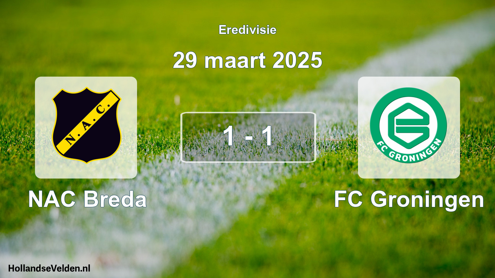 Total number of matches played: NAC Breda - FC Groningen 1 - 1 (29 March 2025)