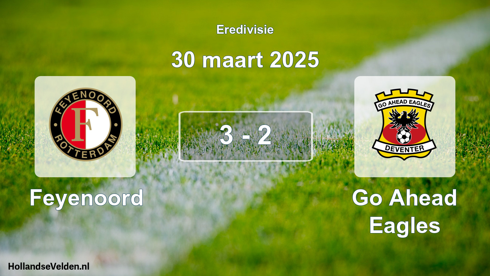 Total number of matches played: Feyenoord - Go Ahead Eagles 3 - 2 (30 March 2025)