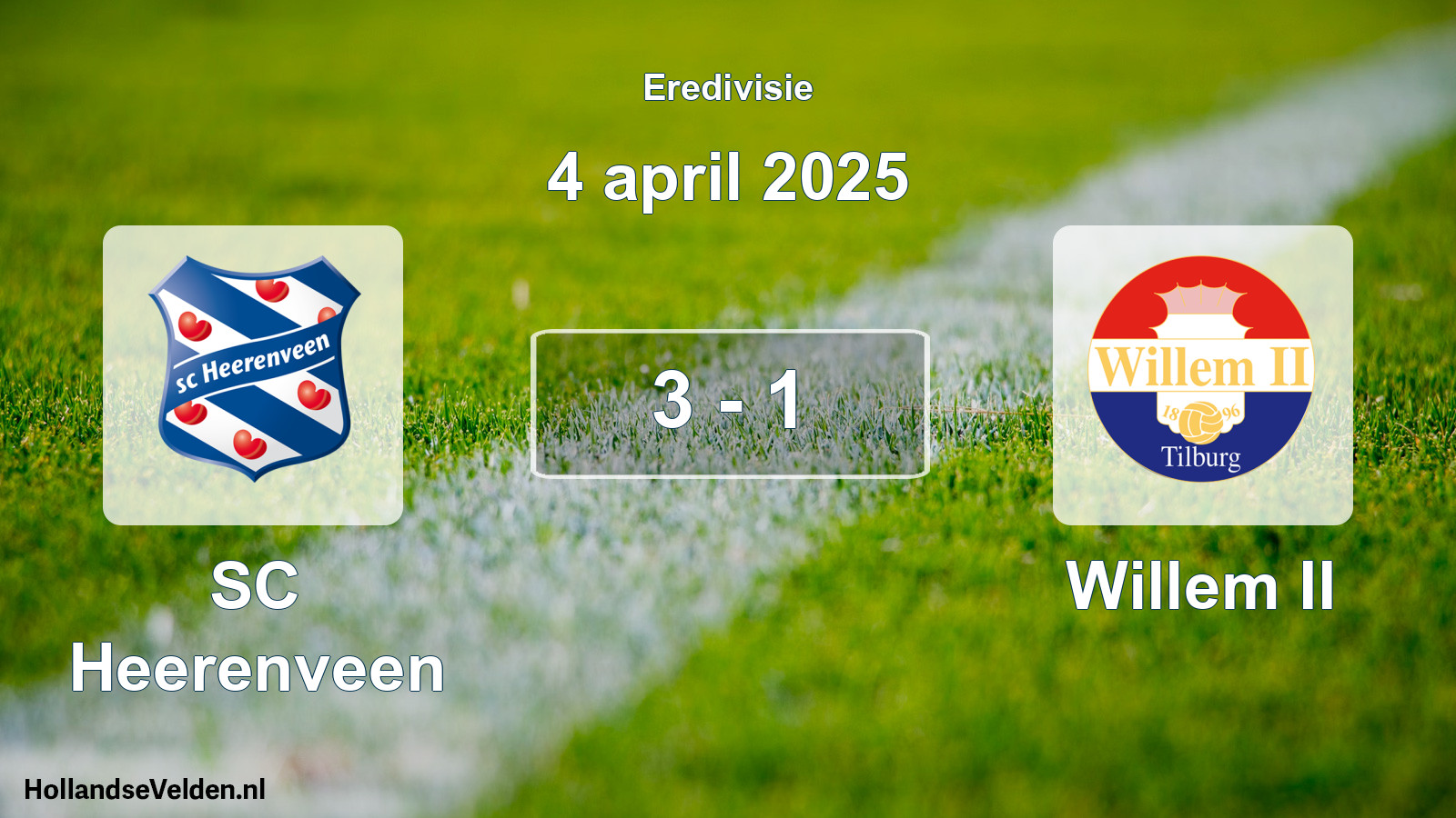 Total number of matches played: SC Heerenveen - Willem II 3 - 1 (4 April 2025)