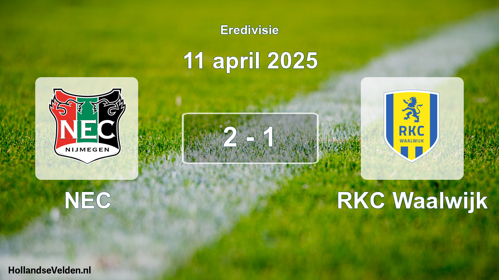 Total number of matches played: NEC - RKC Waalwijk 2 - 1 (11 April 2025)
