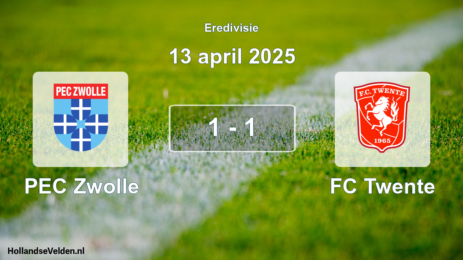 Total number of matches played: PEC Zwolle - FC Twente 1 - 1 (13 April 2025)