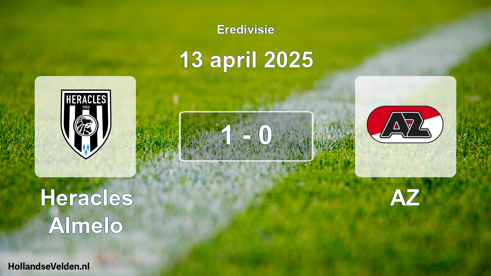Total number of matches played: Heracles Almelo - AZ 1 - 0 (13 April 2025)
