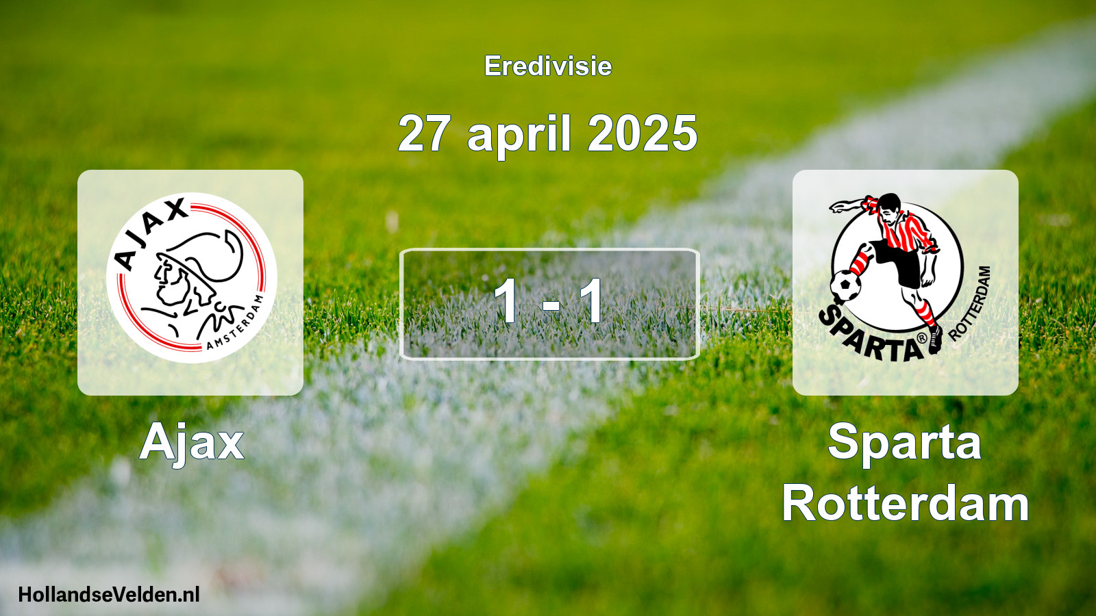 Total number of matches played: Ajax - Sparta Rotterdam 1 - 1 (27 April 2025)