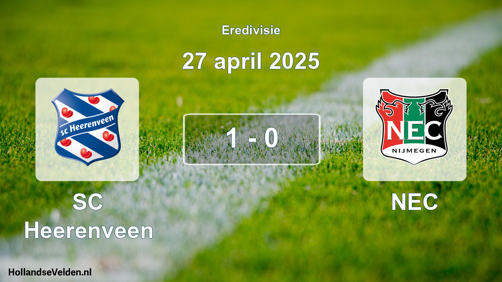 Total number of matches played: SC Heerenveen - NEC 1 - 0 (27 April 2025)