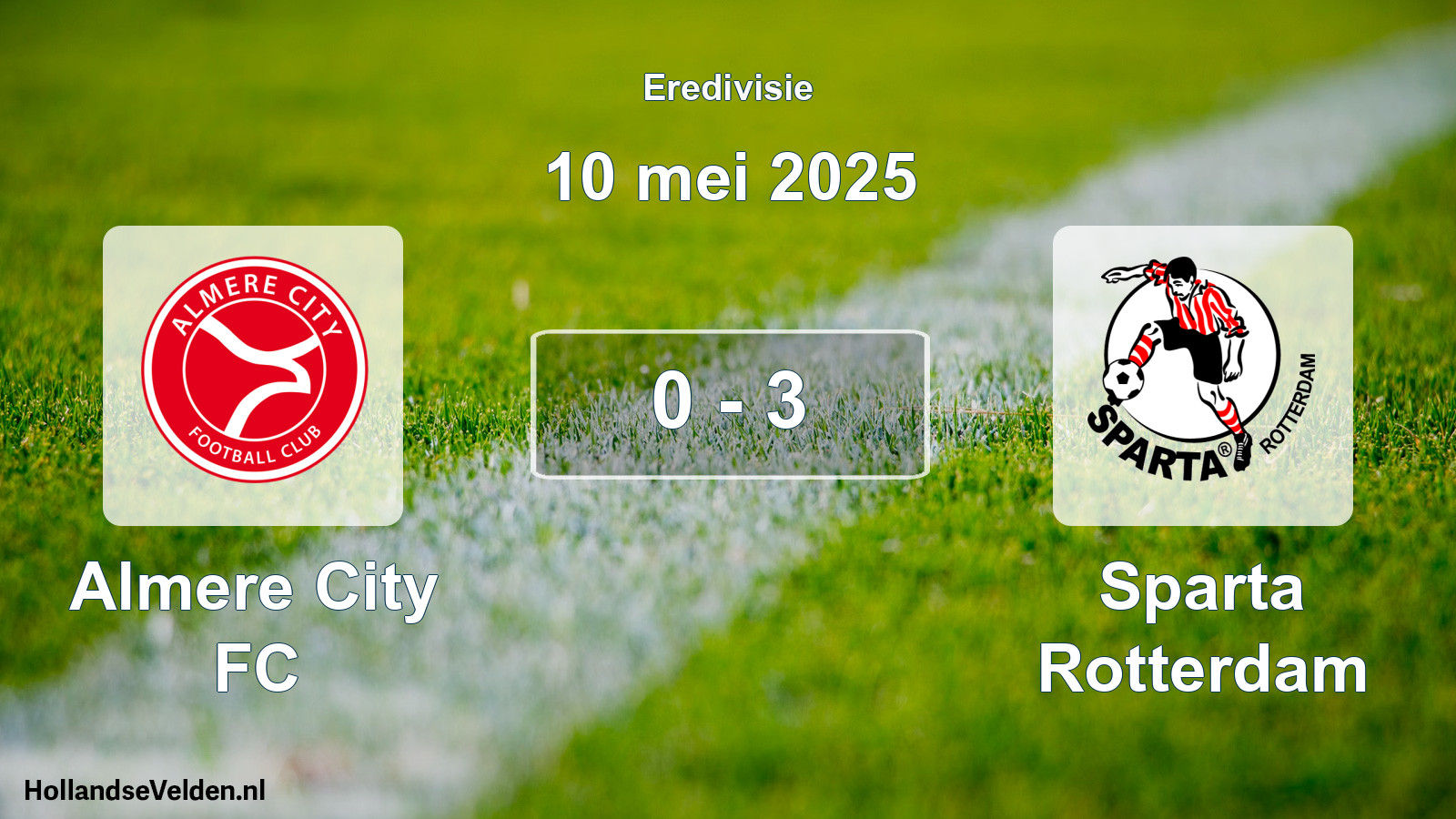 Total number of matches played: Almere City FC - Sparta Rotterdam 0 - 3 (10 May 2025)