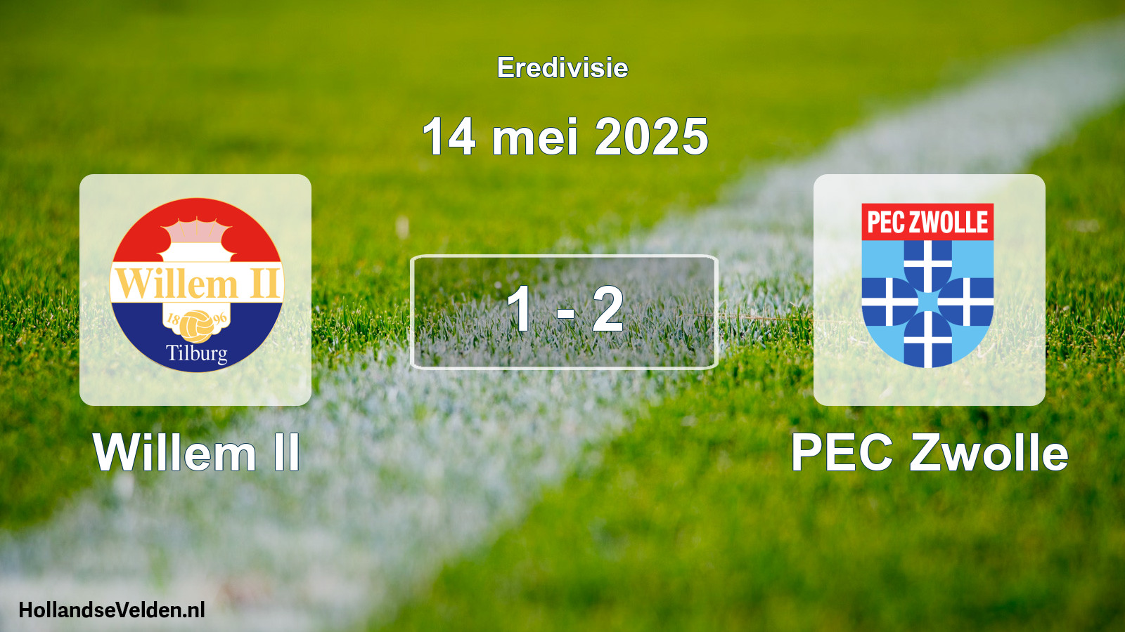 Total number of matches played: Willem II - PEC Zwolle 1 - 2 (14 May 2025)