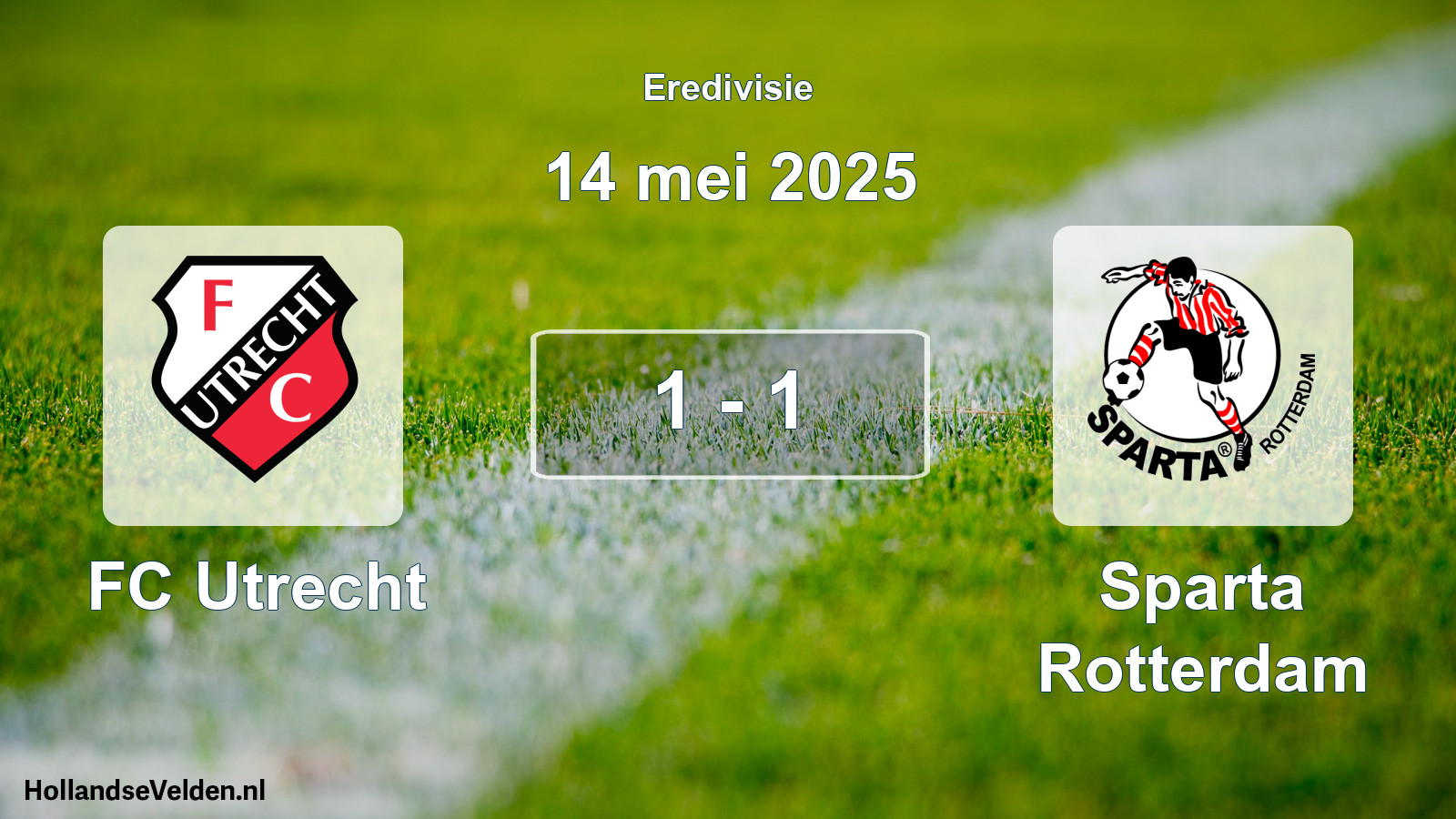 Total number of matches played: FC Utrecht - Sparta Rotterdam 1 - 1 (14 May 2025)