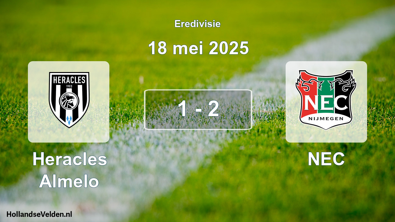 Total number of matches played: Heracles Almelo - NEC 1 - 2 (18 May 2025)