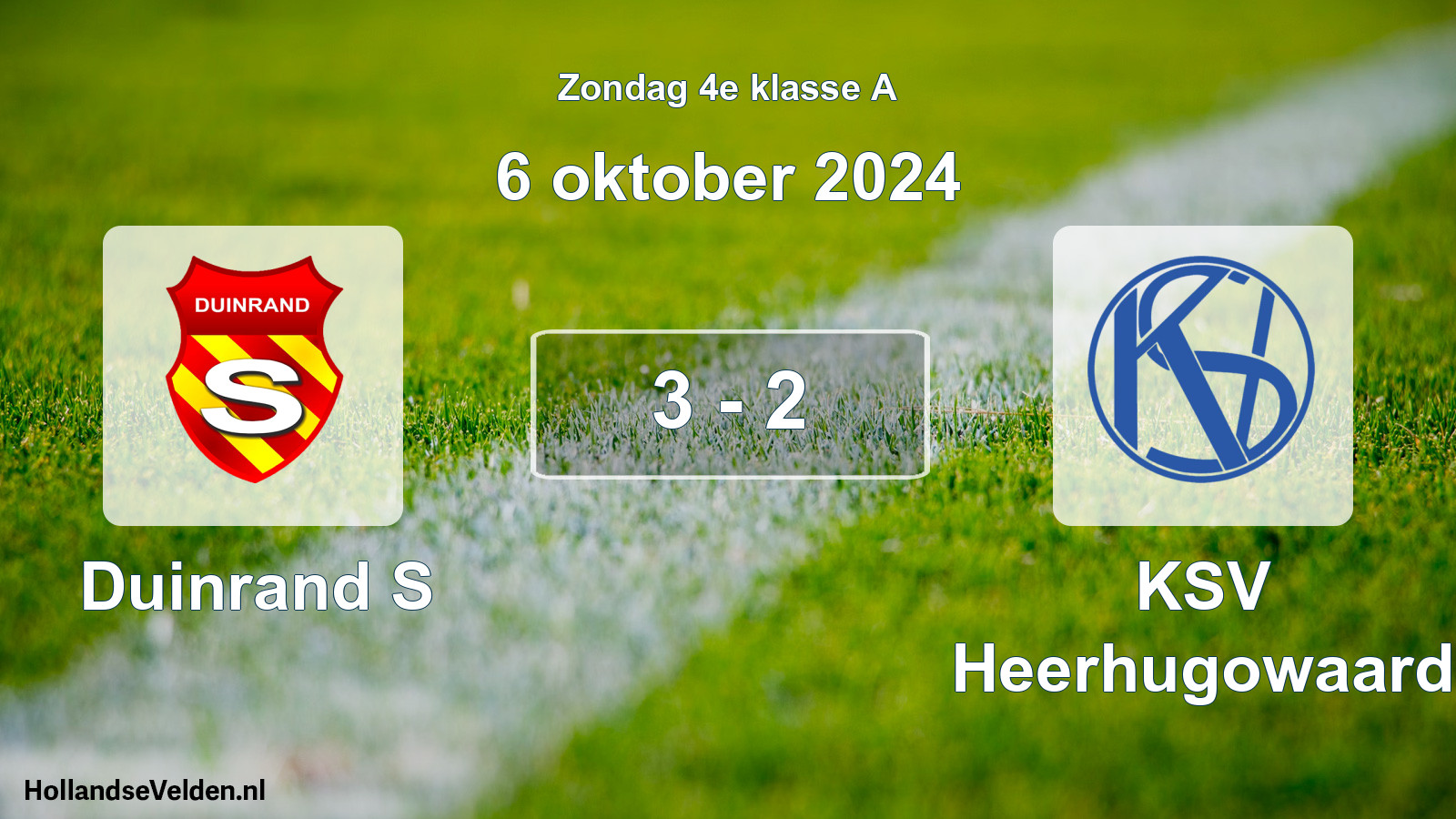 Total number of matches played: Duinrand S - KSV Heerhugowaard 3 - 2 (6 October 2024)