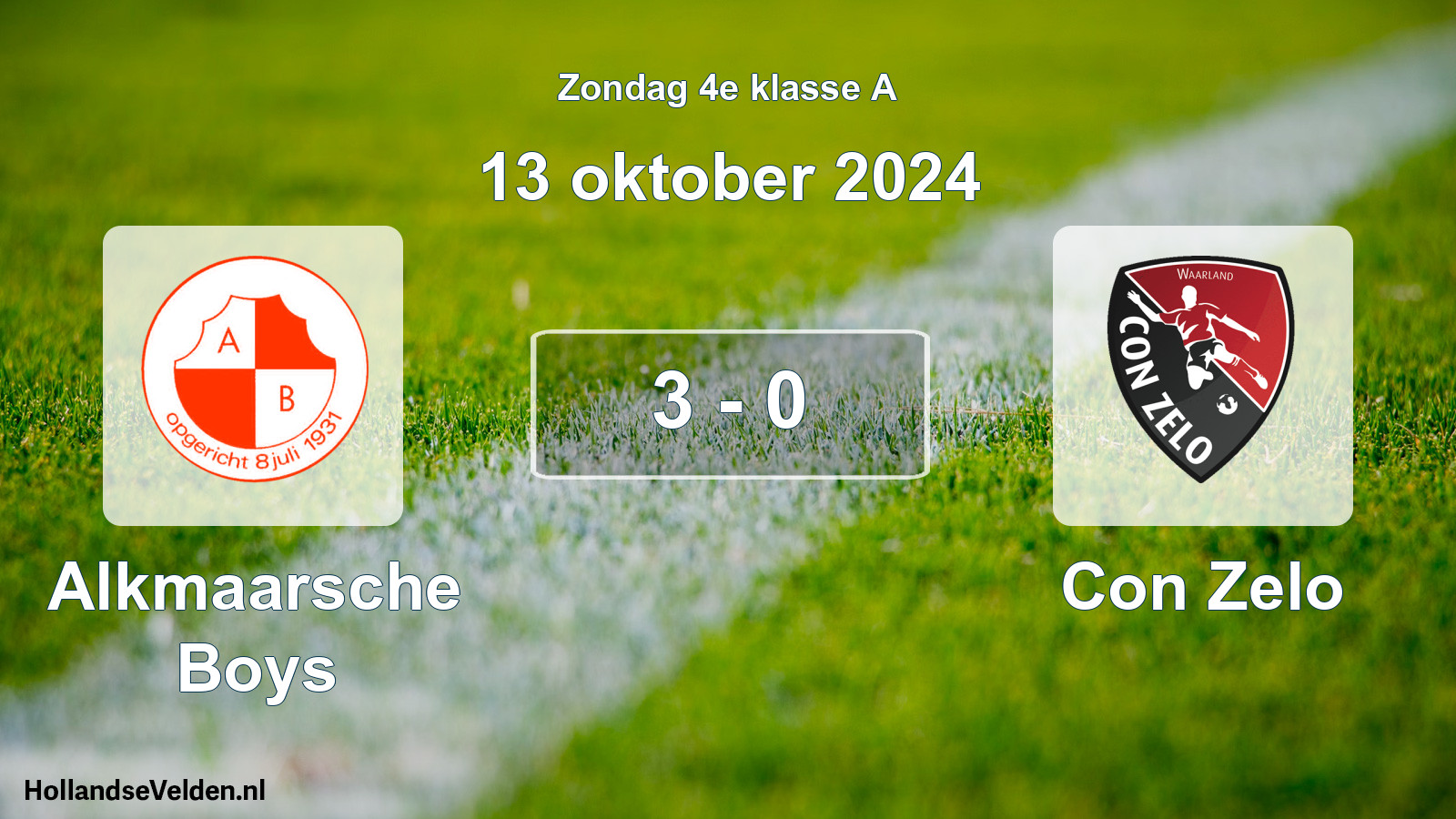 Total number of matches played: Alkmaarsche Boys - Con Zelo 3 - 0 (13 October 2024)