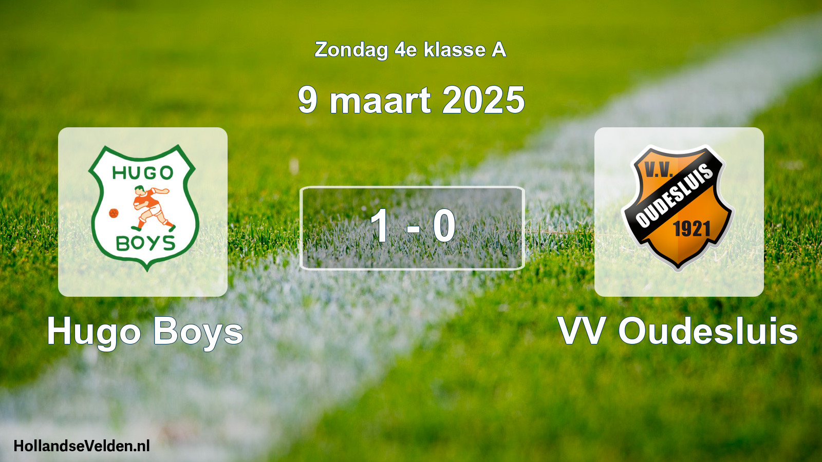 Total number of matches played: Hugo Boys - VV Oudesluis 1 - 0 (9 March 2025)