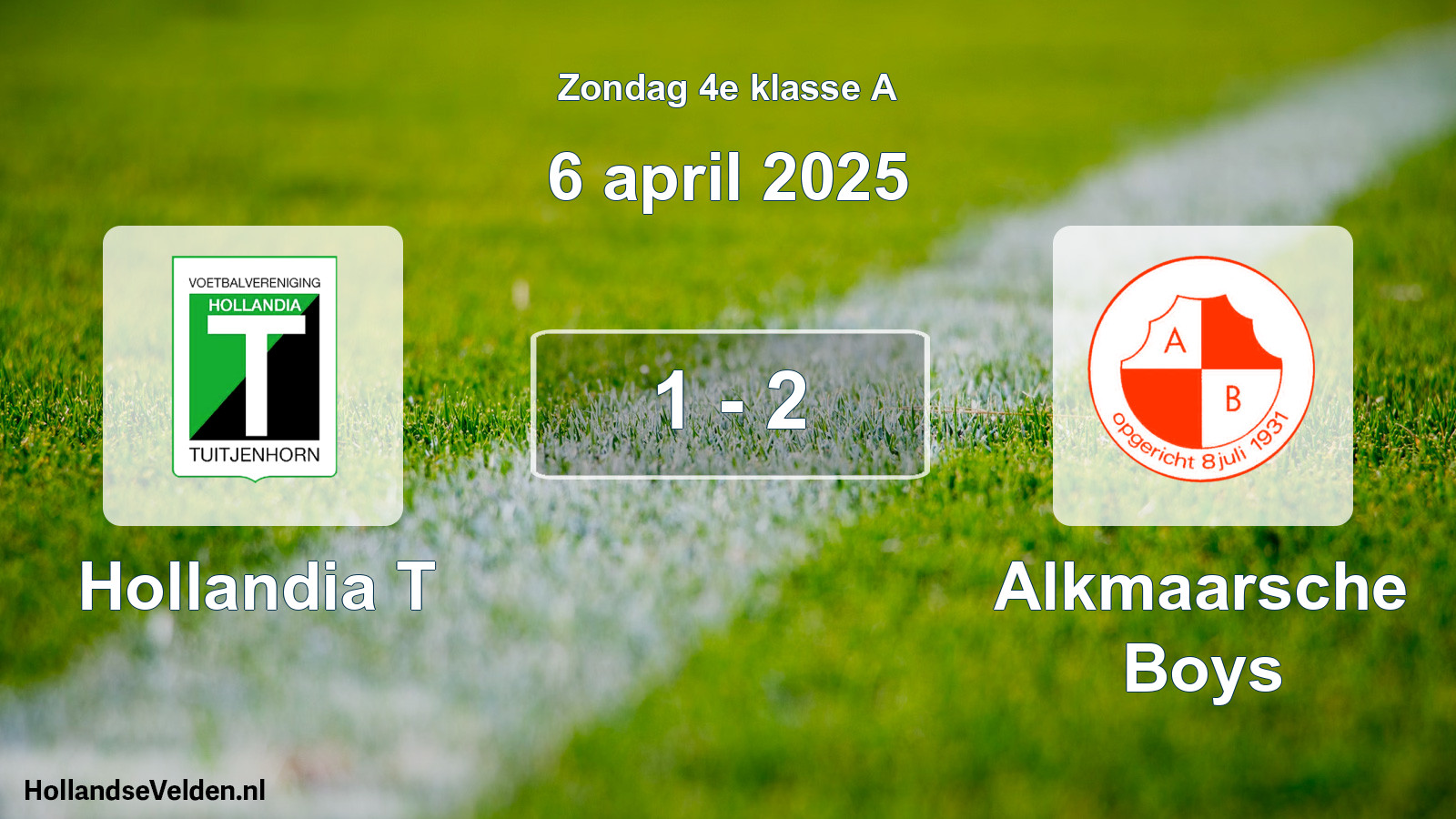 Total number of matches played: Hollandia T - Alkmaarsche Boys 1 - 2 (6 April 2025)
