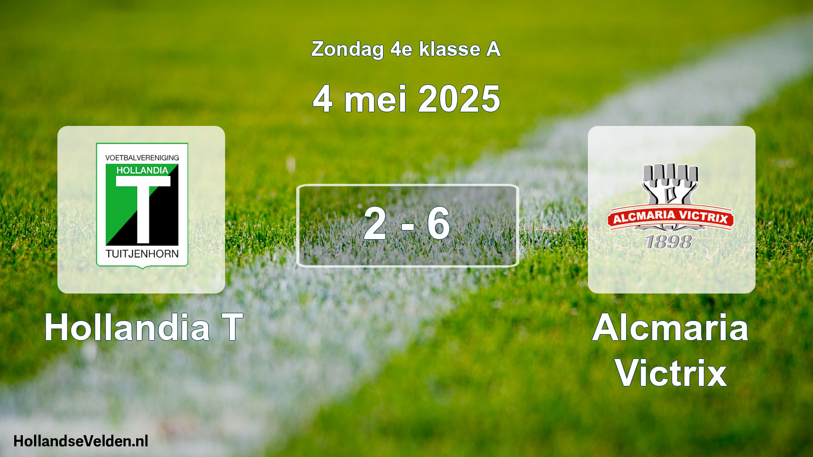 Total number of matches played: Hollandia T - Alcmaria Victrix 2 - 6 (4 May 2025)