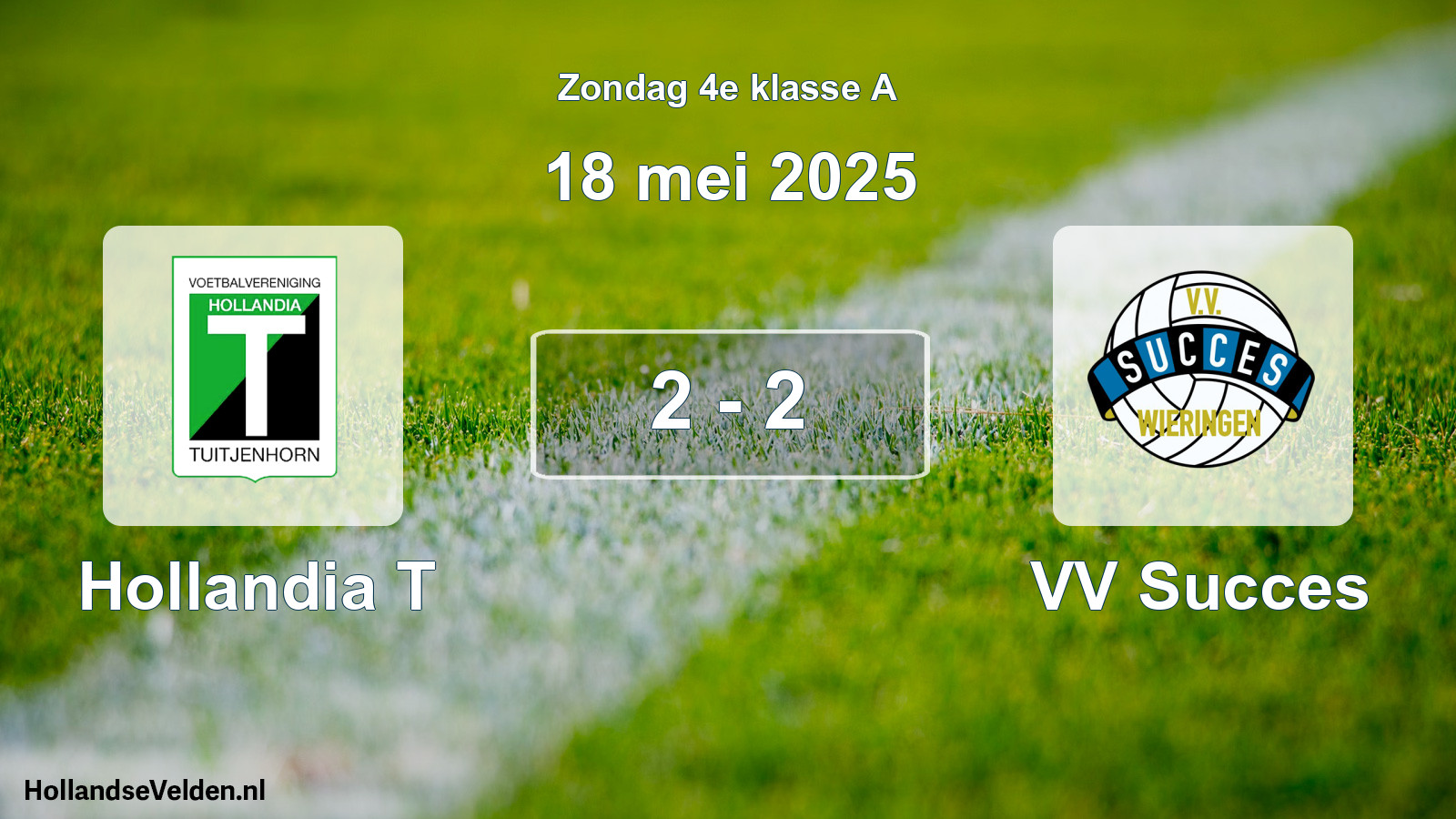 Total number of matches played: Hollandia T - VV Succes 2 - 2 (18 May 2025)