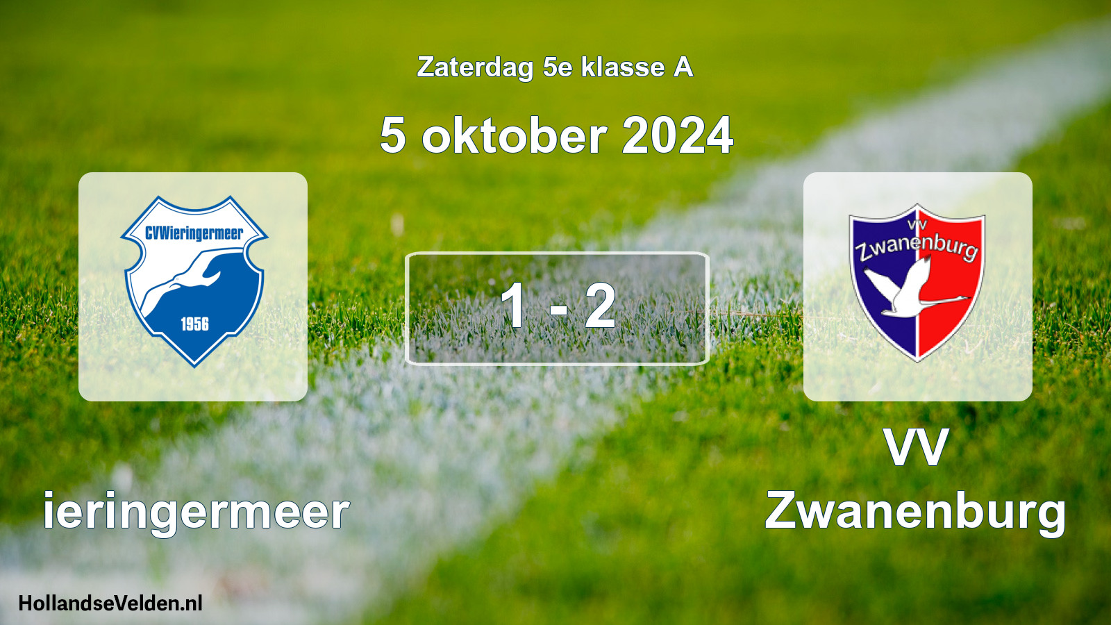 Total number of matches played: Wieringermeer - VV Zwanenburg 1 - 2 (5 October 2024)