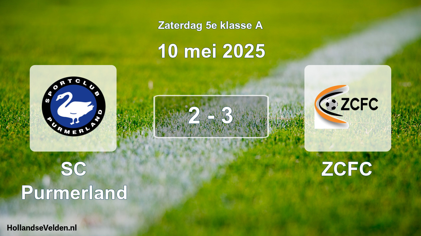Total number of matches played: SC Purmerland - ZCFC 2 - 3 (10 May 2025)