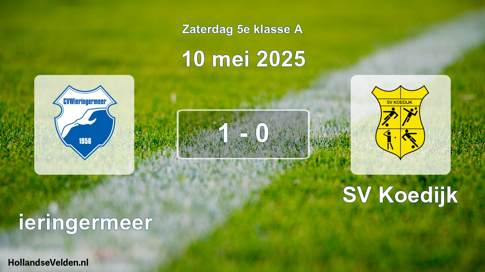 Total number of matches played: Wieringermeer - SV Koedijk 1 - 0 (10 May 2025)