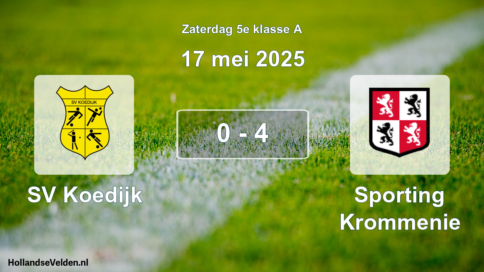 Total number of matches played: SV Koedijk - Sporting Krommenie 0 - 4 (17 May 2025)