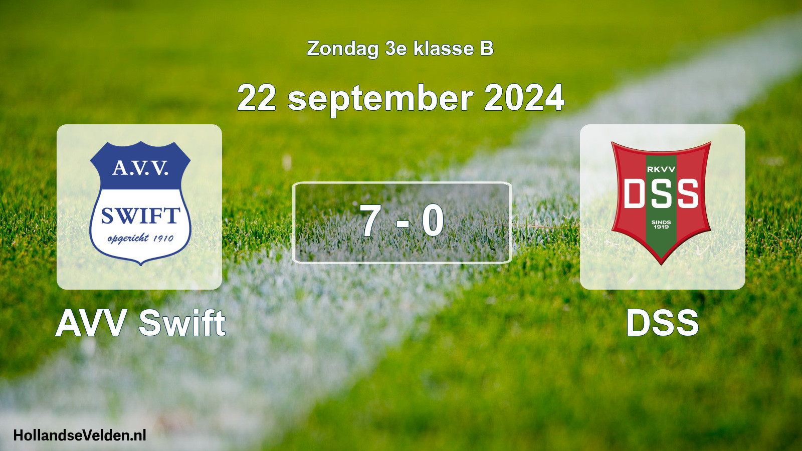 Total number of matches played: AVV Swift - DSS 7 - 0 (22 September 2024)
