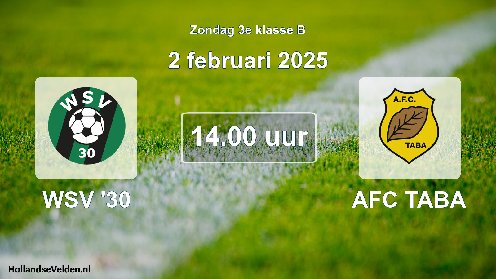 Scheduled Match: WSV '30 - AFC TABA (2 February 2025)