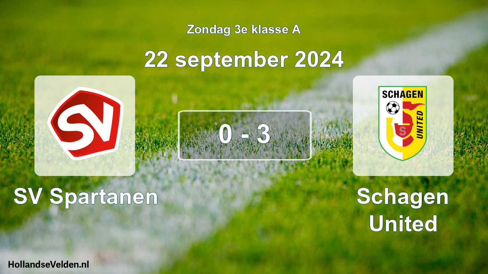 Total number of matches played: SV Spartanen - Schagen United 0 - 3 (22 September 2024)