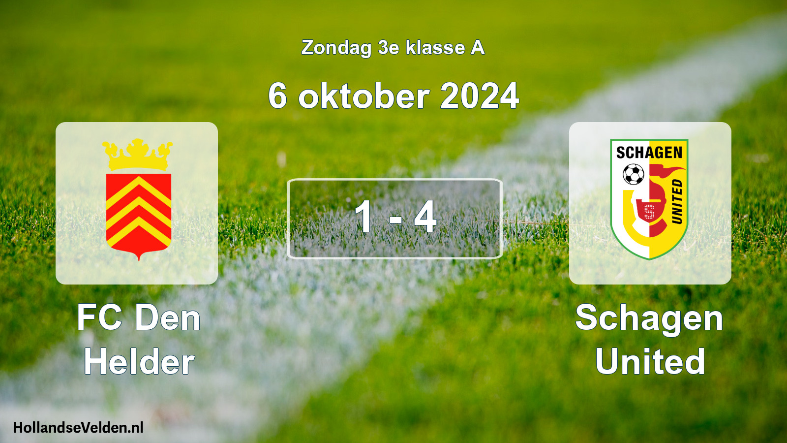 Total number of matches played: FC Den Helder - Schagen United 1 - 4 (6 October 2024)