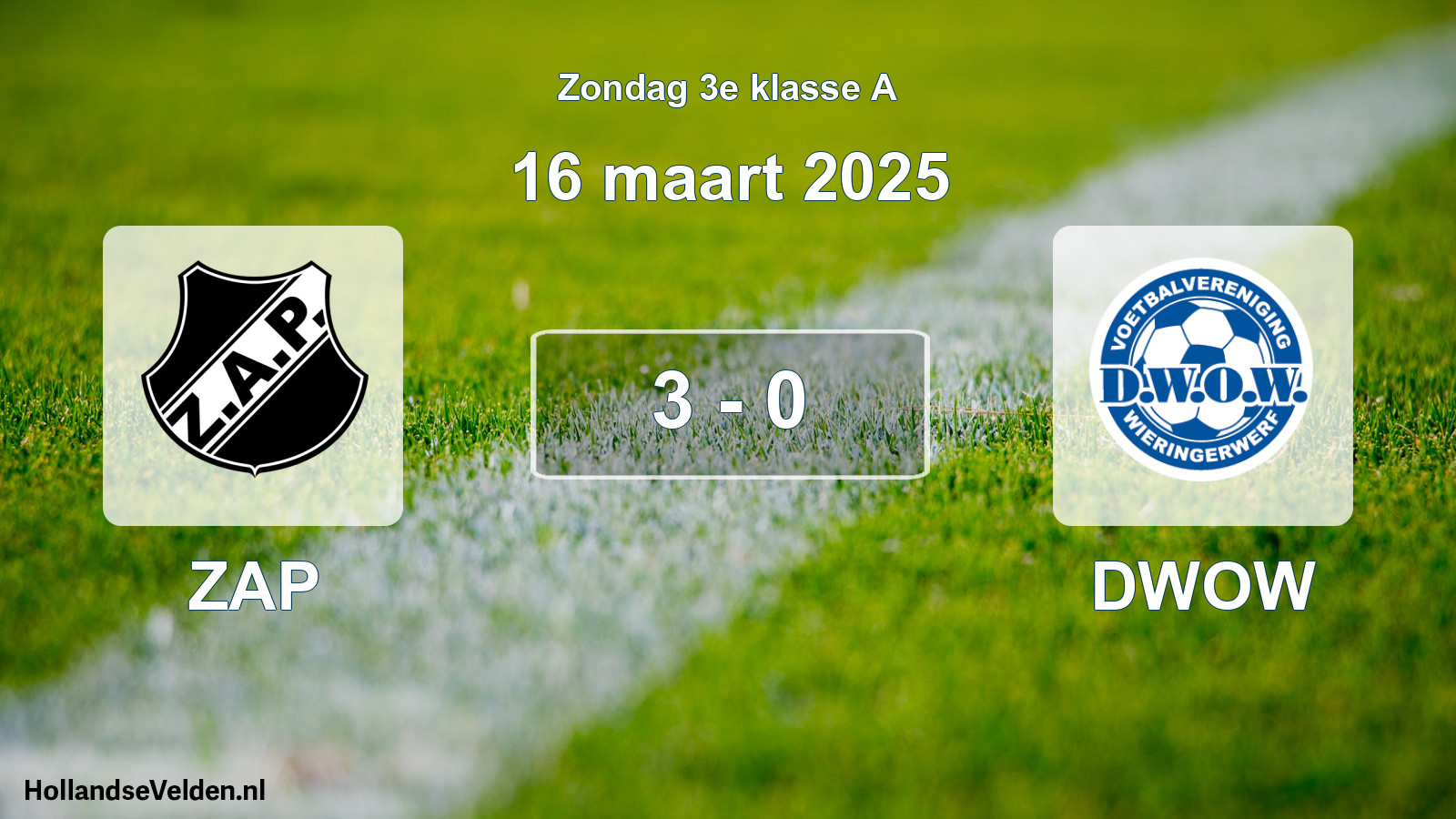 Total number of matches played: ZAP - DWOW 3 - 0 (16 March 2025)