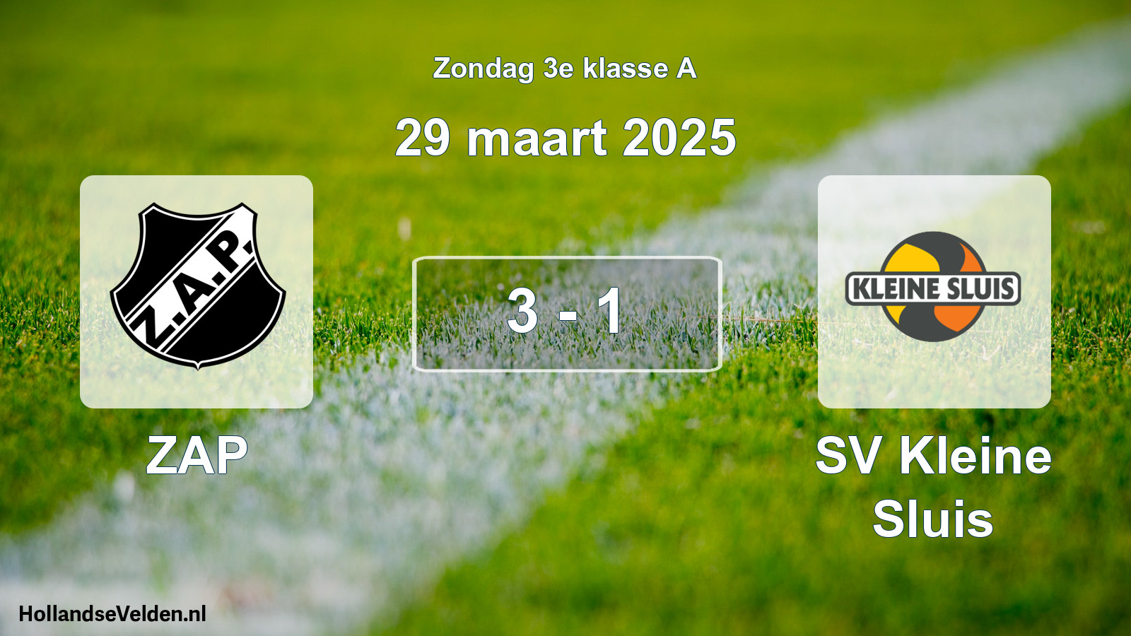 Total number of matches played: ZAP - SV Kleine Sluis 3 - 1 (29 March 2025)
