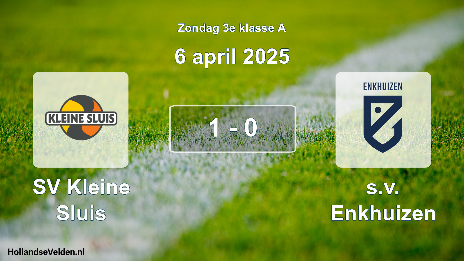 Total number of matches played: SV Kleine Sluis - s.v. Enkhuizen 1 - 0 (6 April 2025)