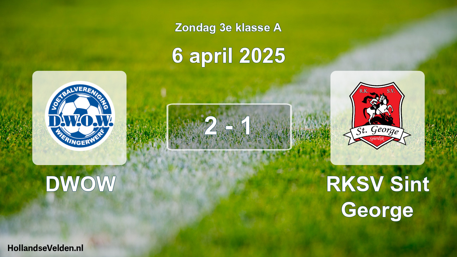 Total number of matches played: DWOW - RKSV Sint George 2 - 1 (6 April 2025)