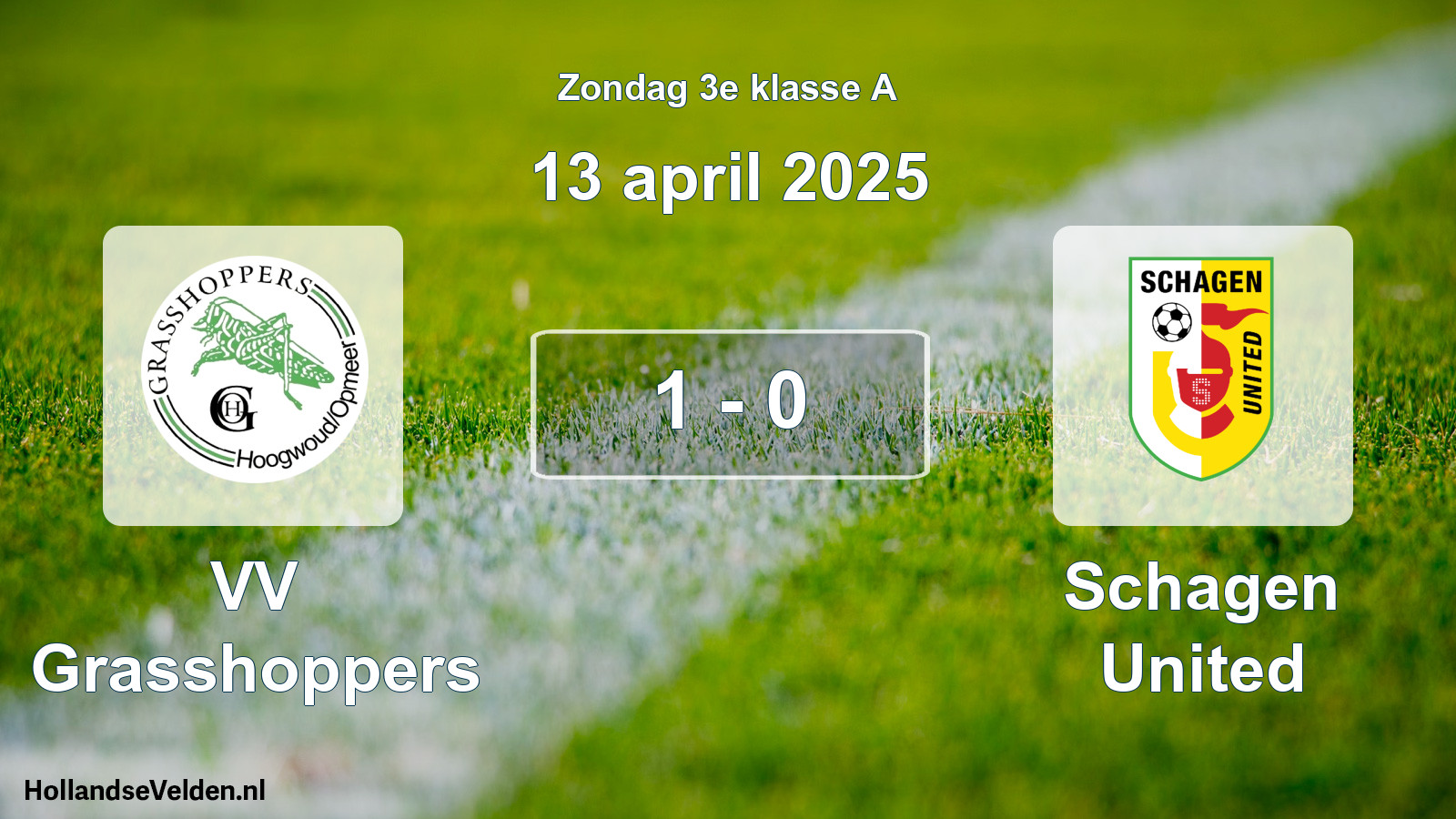 Total number of matches played: VV Grasshoppers - Schagen United 1 - 0 (13 April 2025)