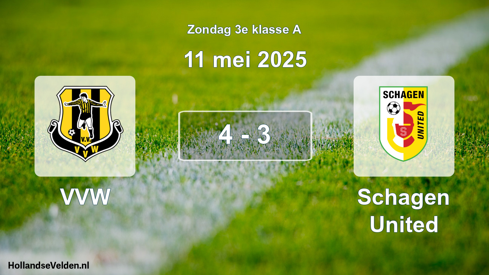 Total number of matches played: VVW - Schagen United 4 - 3 (11 May 2025)