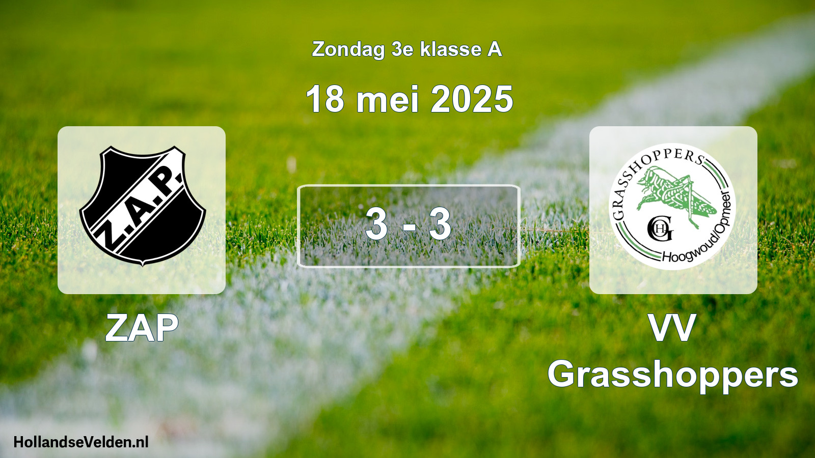 Total number of matches played: ZAP - VV Grasshoppers 3 - 3 (18 May 2025)