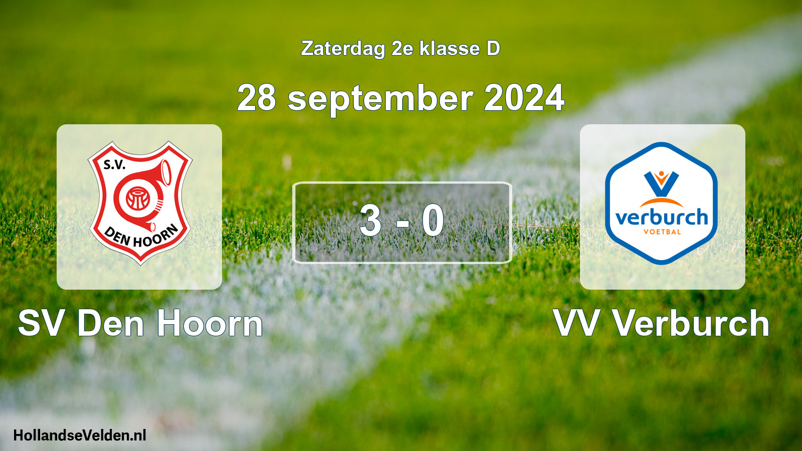 Total number of matches played: SV Den Hoorn - VV Verburch 3 - 0 (28 September 2024)