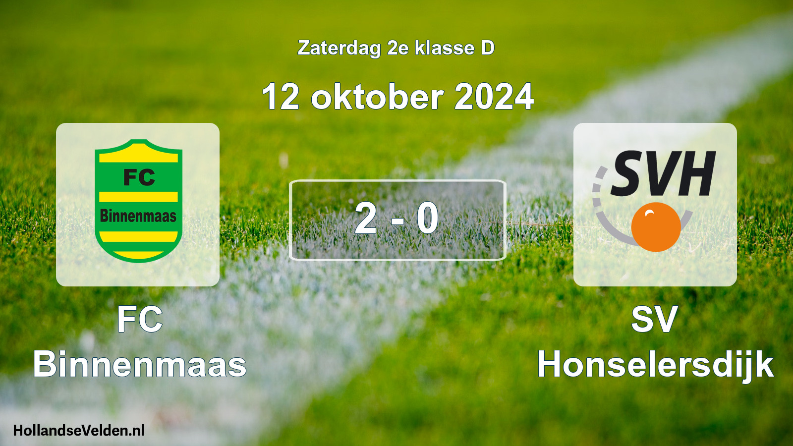 Total number of matches played: FC Binnenmaas - SV Honselersdijk 2 - 0 (12 October 2024)