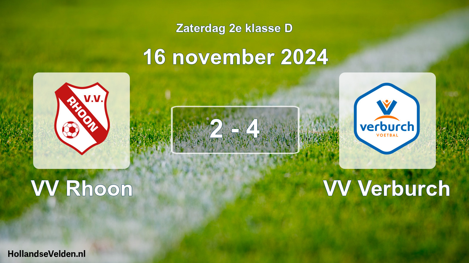 Total number of matches played: VV Rhoon - VV Verburch 2 - 4 (16 November 2024)