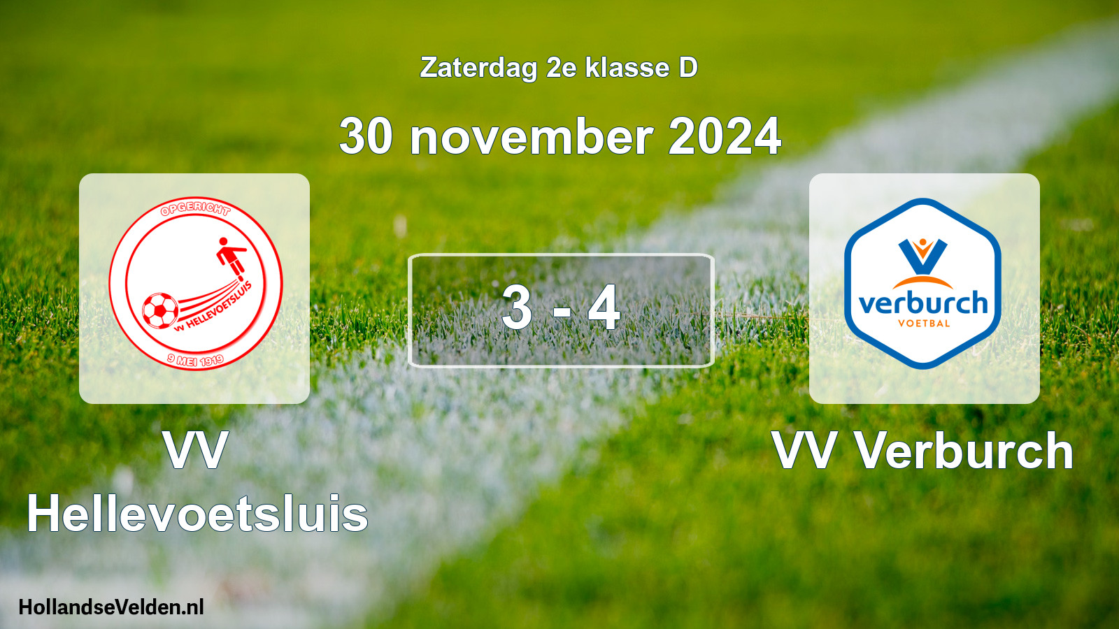 Total number of matches played: VV Hellevoetsluis - VV Verburch 3 - 4 (30 November 2024)