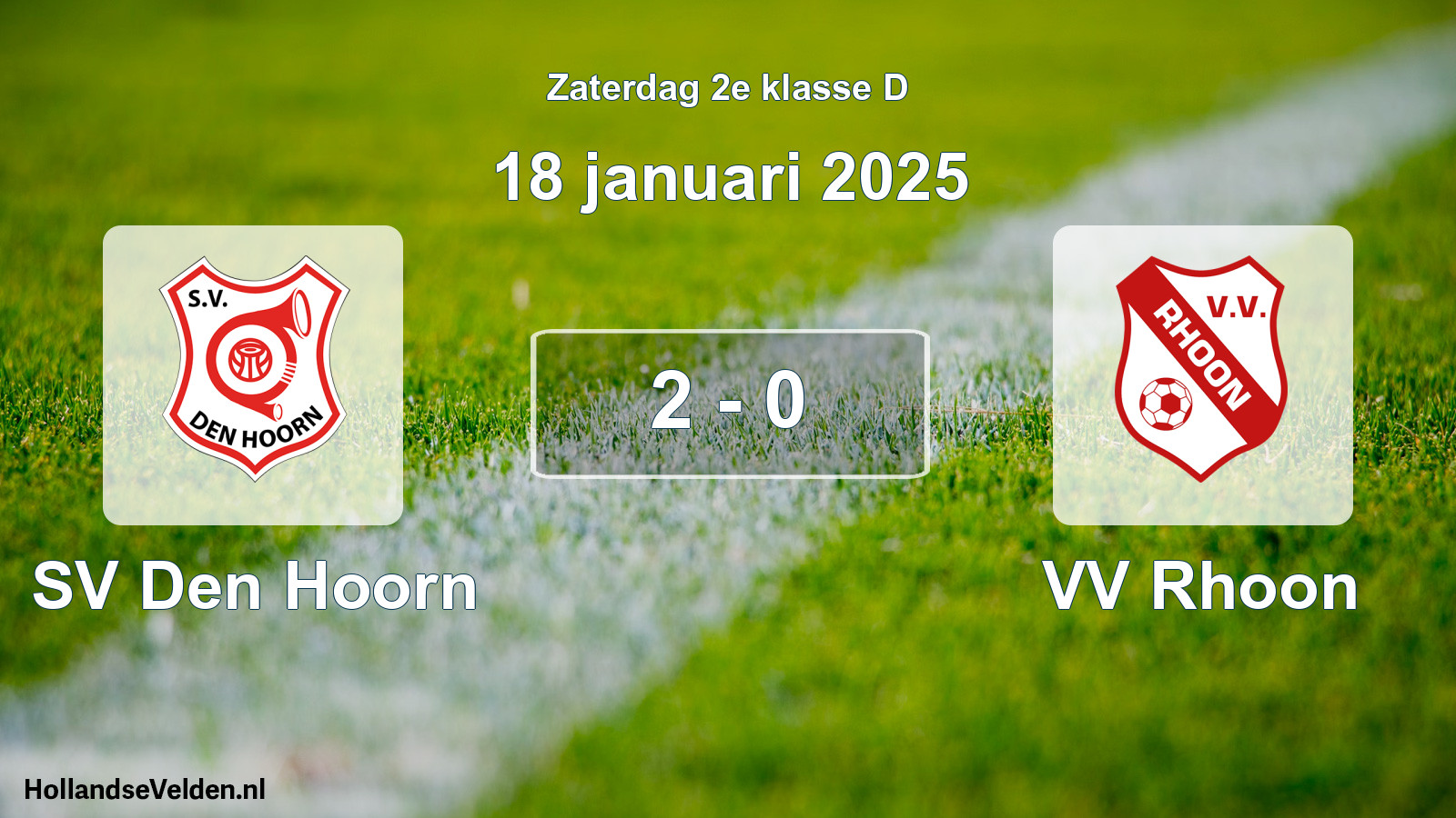 Total number of matches played: SV Den Hoorn - VV Rhoon 2 - 0 (18 January 2025)