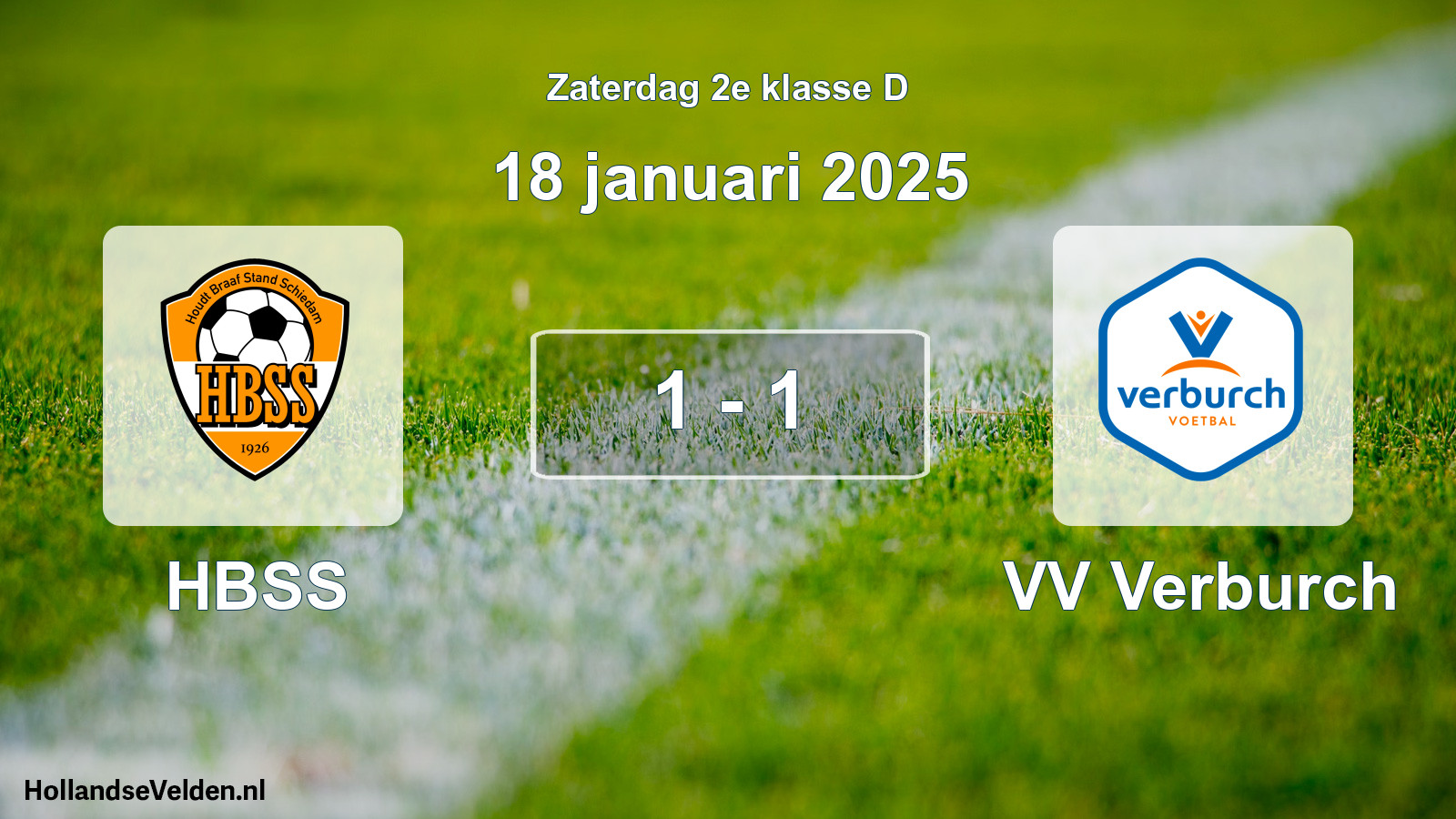 Total number of matches played: HBSS - VV Verburch 1 - 1 (18 January 2025)