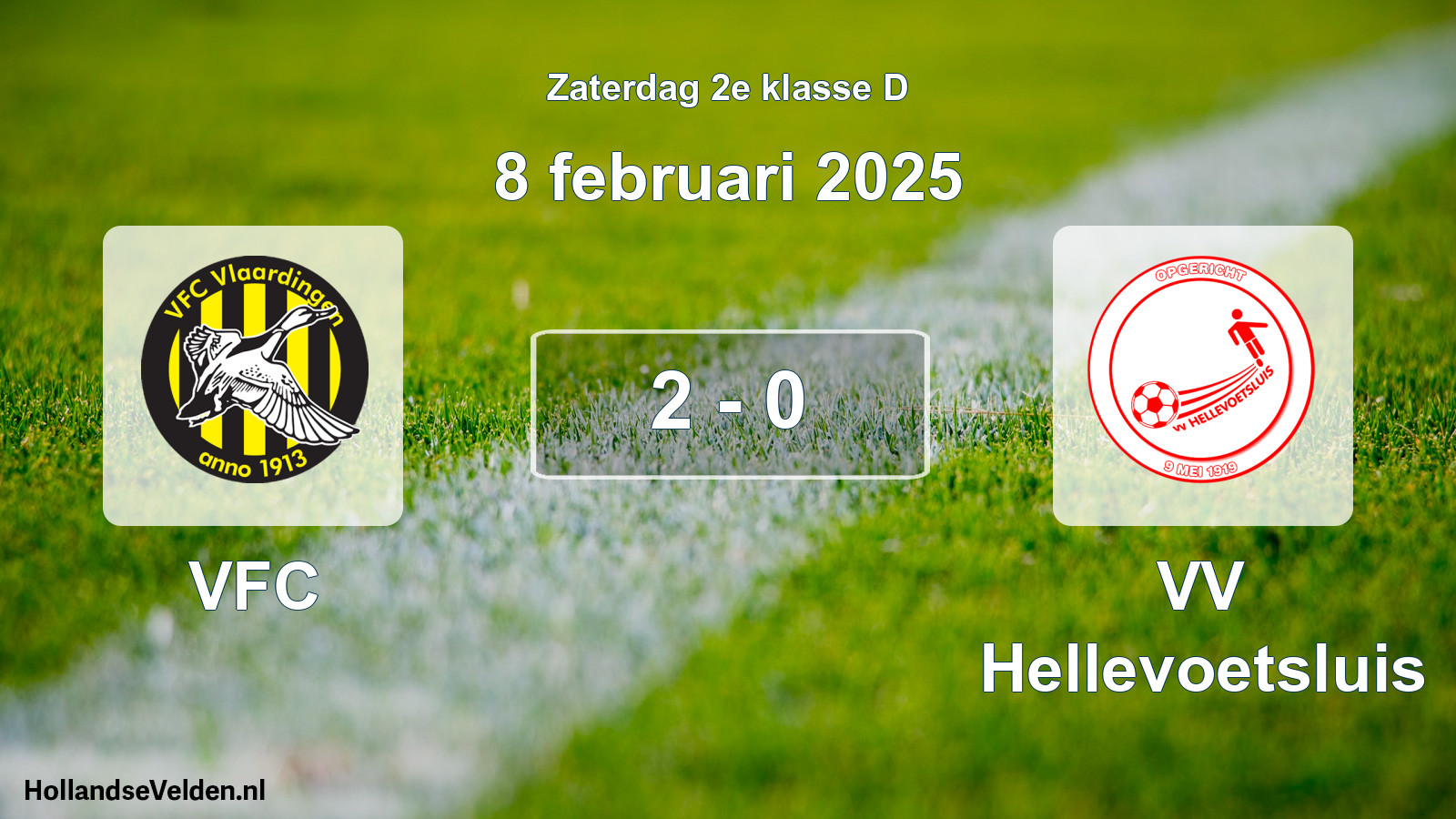 Total number of matches played: VFC - VV Hellevoetsluis 2 - 0 (8 February 2025)