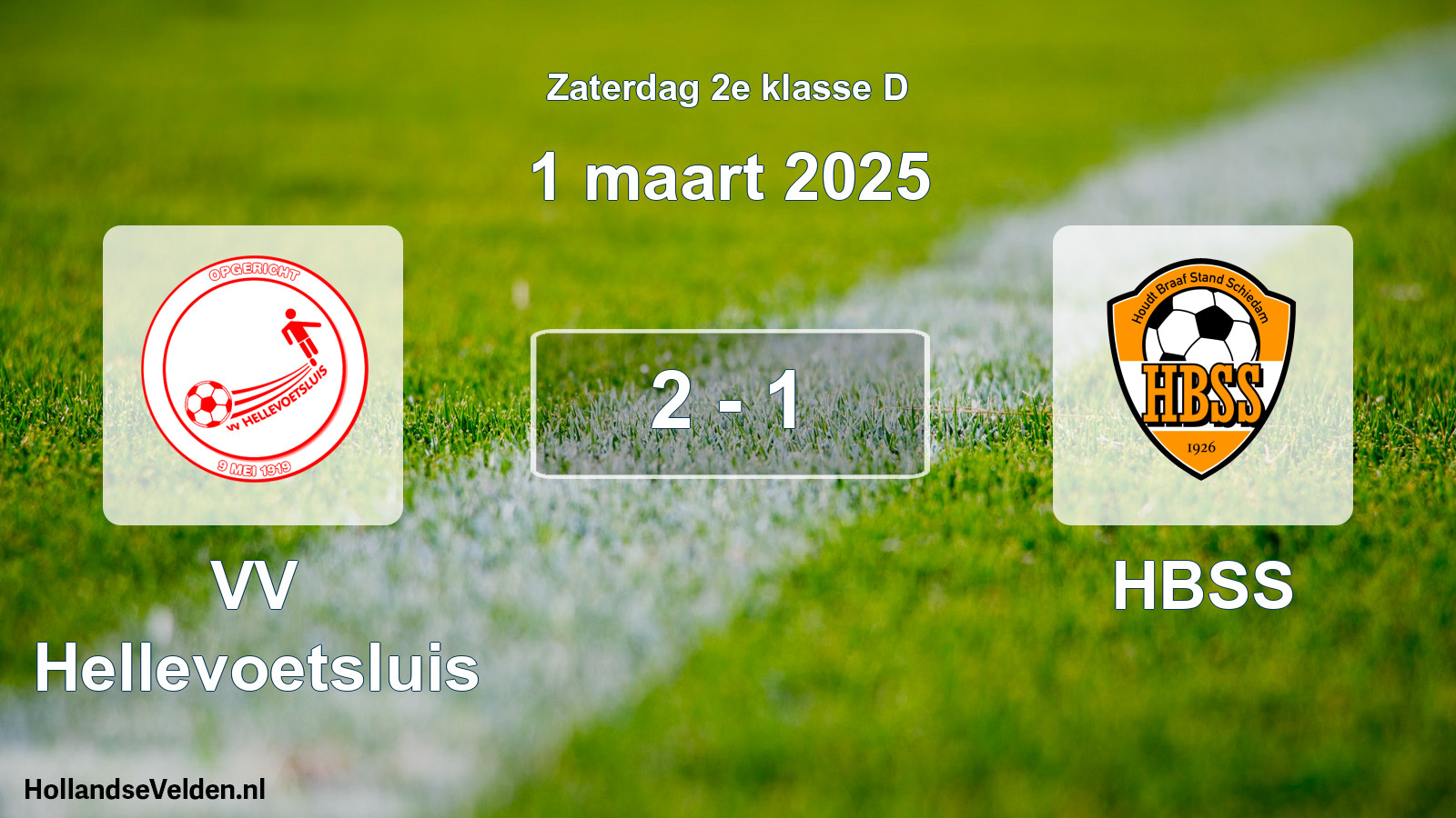Total number of matches played: VV Hellevoetsluis - HBSS 2 - 1 (1 March 2025)