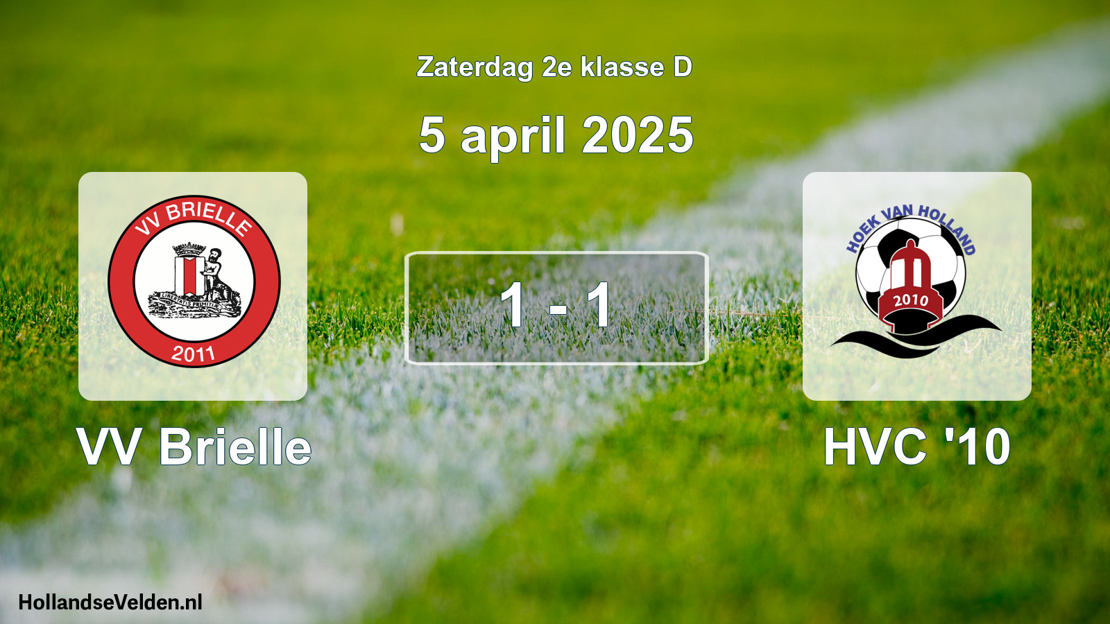 Total number of matches played: VV Brielle - HVC '10 1 - 1 (5 April 2025)