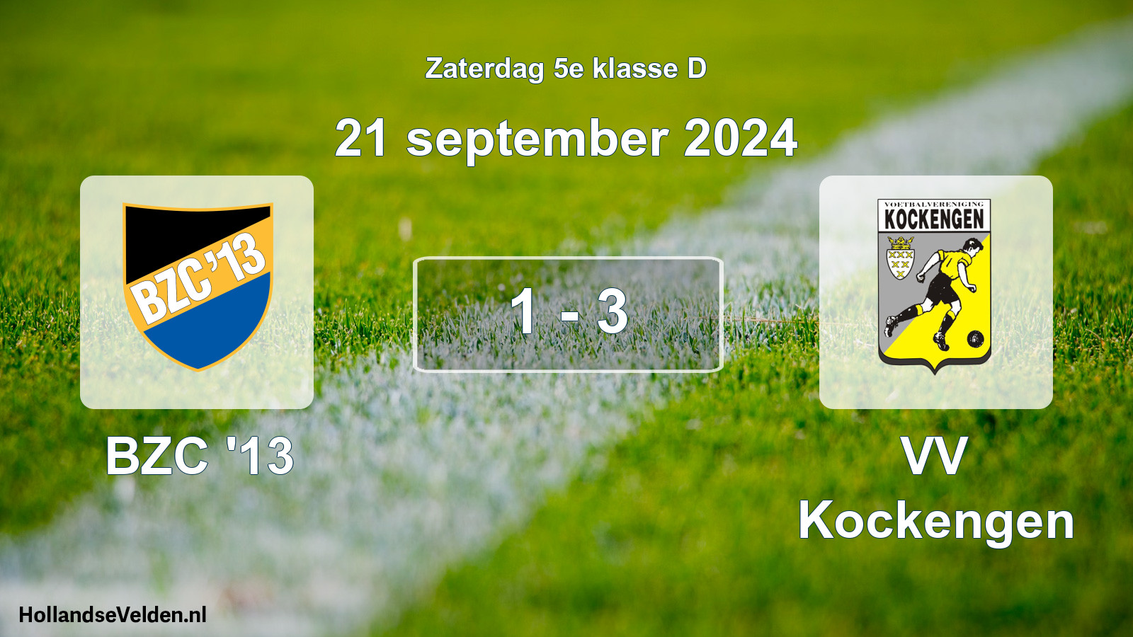 Total number of matches played: BZC '13 - VV Kockengen 1 - 3 (21 September 2024)